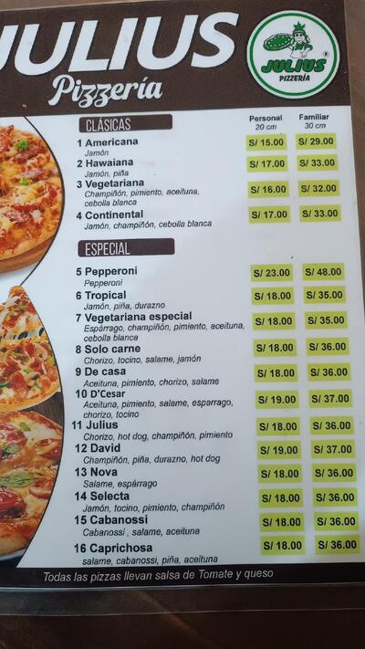 Pizzería Julius