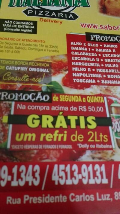 Pizzaria Sabor Italiana