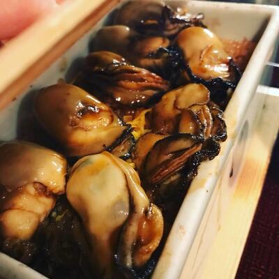 穴子と牡蠣 まめたぬき