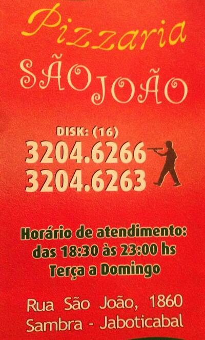 Pizzaria & Lanchonete São João Jaboticabal SP