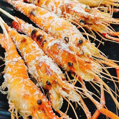 原味海鮮麵，粥，海鮮燒烤