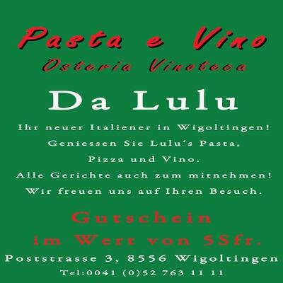 Pasta e Vino Da Lulu Wigoltingen