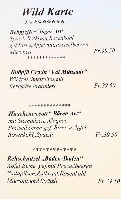 Gasthof Bären Zetzwil Gontenschwil