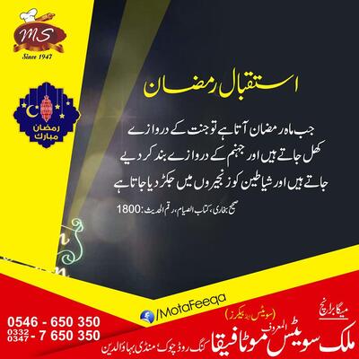 Malik Sweets Al-Maroof Mota Fiqa Branch