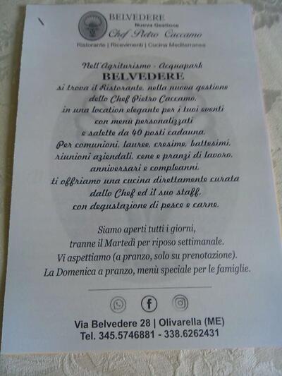 Chef Pietro Caccamo - Ristorante Belvedere Archi