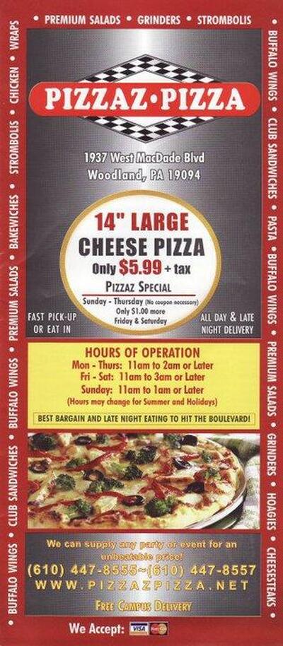 Pizzaz Pizza Ridley PA
