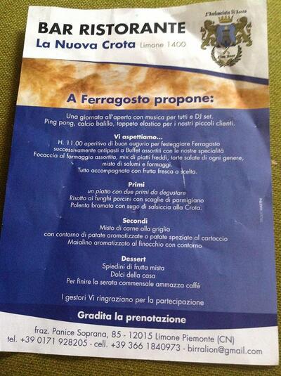 Bar Ristorante La Nuova Crota