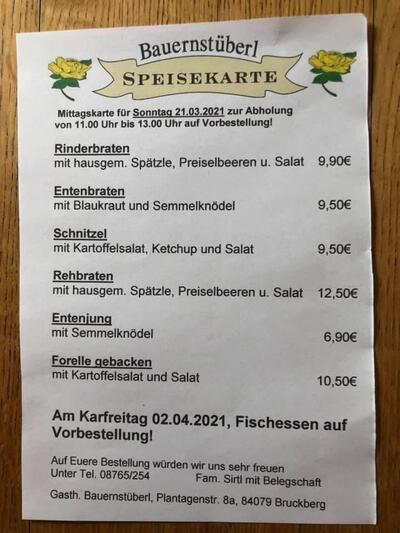 Georg Sirtl Gaststätte Zum Bauernstüberl