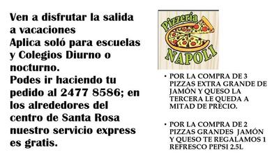 Pizzería Napoli Santa Rosa de Pocosol Pocosol