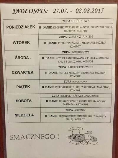 Stołówka SP 1, Obiady domowe