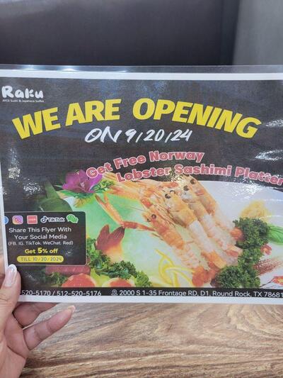 Raku Ayce Sushi & Seafood Buffet