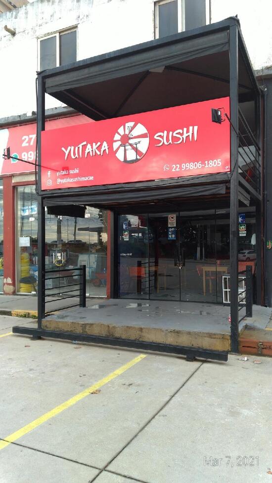 Menu at Yutaka Sushi restaurant, Macaé