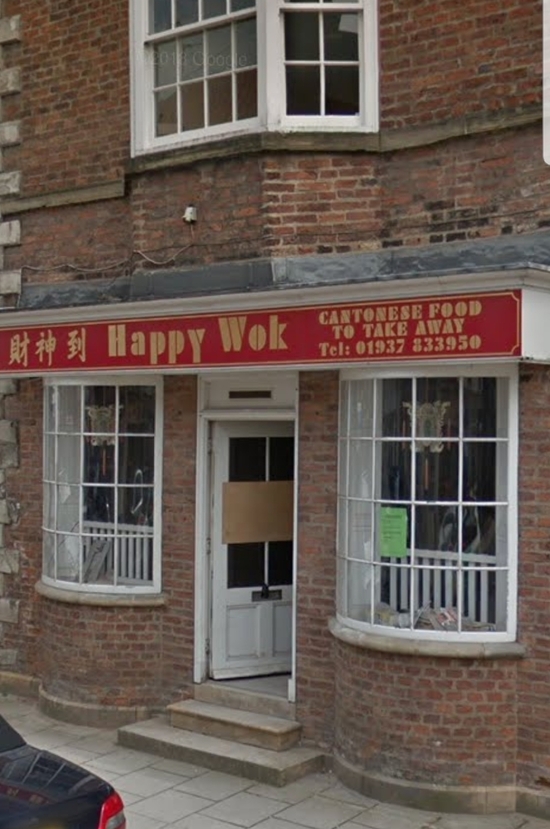 Menu at Happy Wok Cantonese fast food, Tadcaster