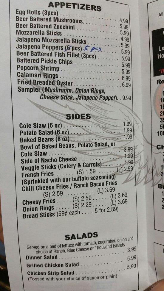 Wing Factory in Los Angeles Restaurant menu and reviews