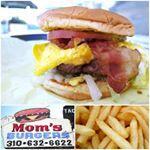 Menu at Mom's Burgers restaurant, Compton